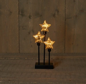 ANNA'S COLLECTION Sterren glas/frame l14.5h32cm bo