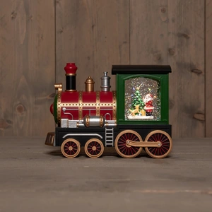 ANNA'S COLLECTION Trein led 21x15cm rood/ groen