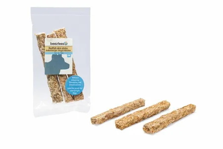 BEEZTEES Hondensnack roodbaarshuid sticks 3t