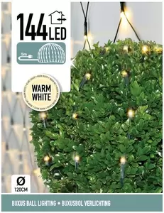 BUXUSBALVERLICHTING 144LED Warmwit - afbeelding 1