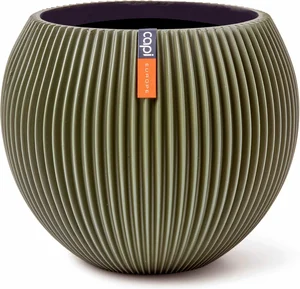 CAPI EUROPE Vaas bol groove d10h9cm groen
