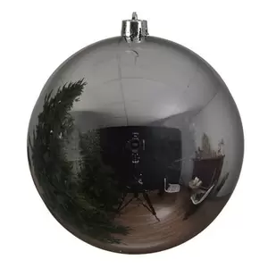 DECORIS Kerstbal plc d20cm glans zilver