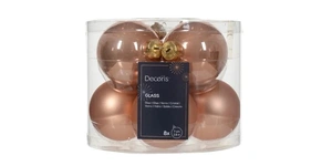 DECORIS Kerstbalmix glas d7cm 8st rose