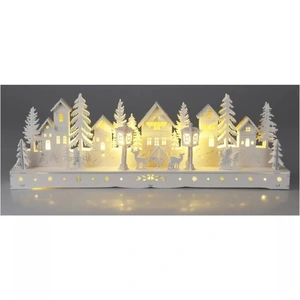 HOUTEN HUIS MET LED 45CM (F1)