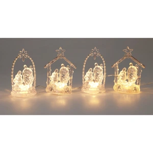 KERSTSTAL ACRYL 12CM MET LED 2