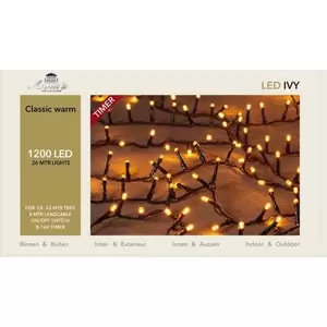 ANNA'S COLLECTION Led classic ivy 1200l/l26m zwart - afbeelding 1