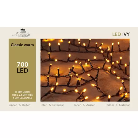 ANNA'S COLLECTION Led classic ivy 700l/l16m zwart - afbeelding 1