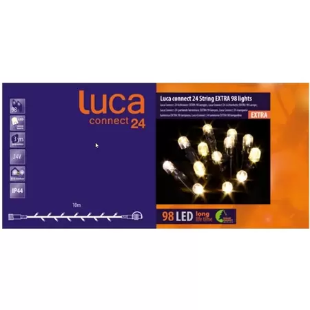 LUCA LIGHTNING Connect 24v snoer l1000cm 98l warmwit - afbeelding 1