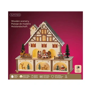 LUMINEO CHRISTMAS VILLAGES Led scenery l10b27h24.3cm kleur/wwt