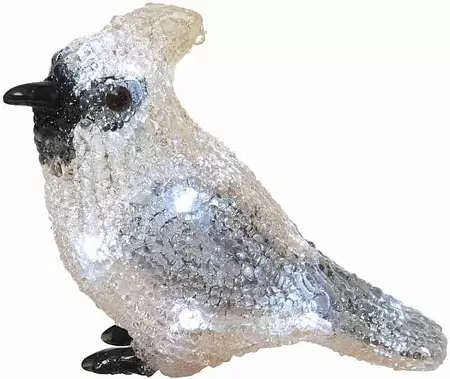 LUMINEO OBJECTS Ledacryl vogel l17b9h15cm-10l k.wit