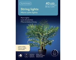 LUMINEO TREE LIGHTS Microled plant 40l/l40cm zlvr/ww bo - afbeelding 1